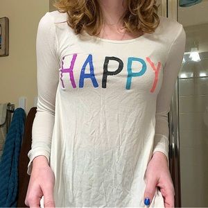 GIRLS LONG SLEEVE, “happy”